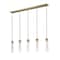 Z-Lite Beau Linear Chandelier, 5-Light, 4.75 In.W x 42 In.L x 12.75 In.H, Rubbed Brass/Clear 740P-5L-RB - alternate 6